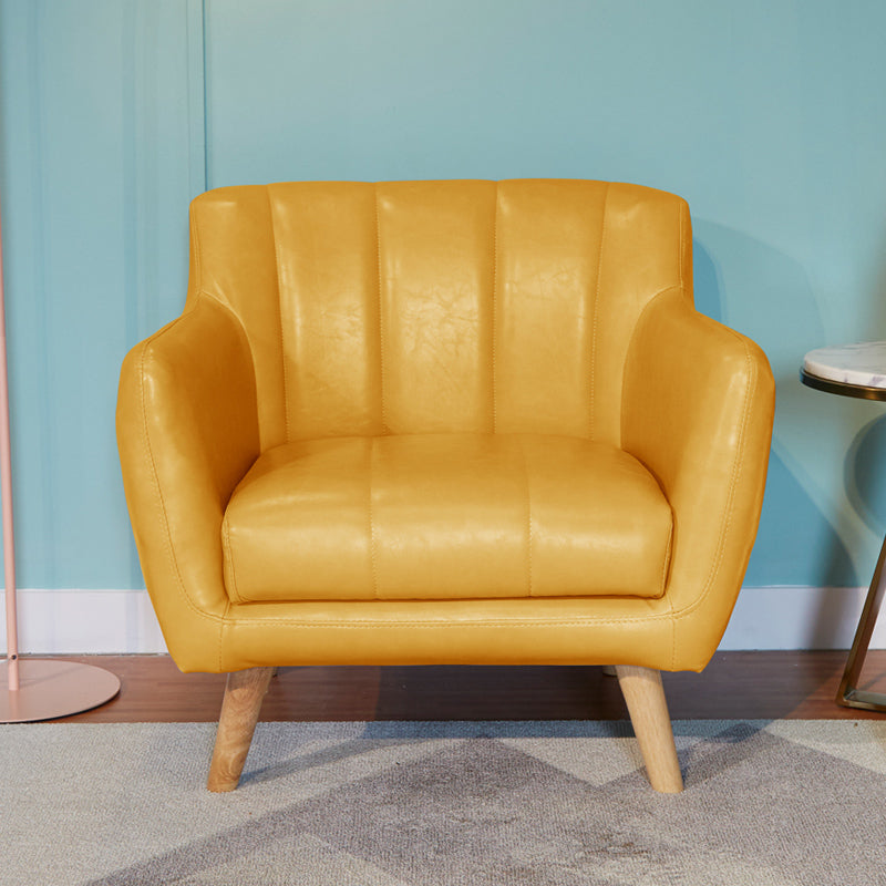 Standard Faux Leather Stain Resistant Sewn Pillow Back Sofa Couch