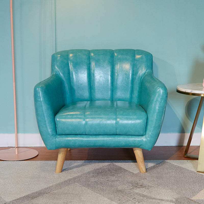 Standard Faux Leather Stain Resistant Sewn Pillow Back Sofa Couch