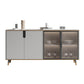 33.46"H Sideboard Glam Style Dining Server for Kitchen and Living Room Clearhalo 'buffet_sideboard' 'Buffets & Sideboards' 'furn' 'furn_buffet_sideboard' 'Furniture' 'Kitchen & Dining Furniture' 5388699