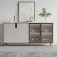 33.46"H Sideboard Glam Style Dining Server for Kitchen and Living Room Clearhalo 'buffet_sideboard' 'Buffets & Sideboards' 'furn' 'furn_buffet_sideboard' 'Furniture' 'Kitchen & Dining Furniture' 5388704