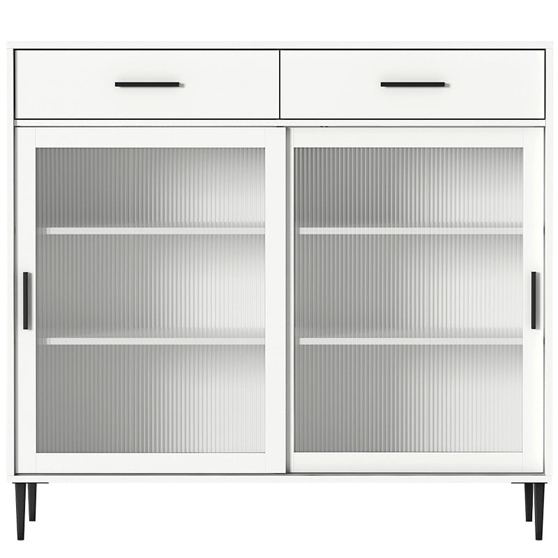 Verstelbare planken Dinerserver Moderne gefabriceerde houten server met schuifdeuren