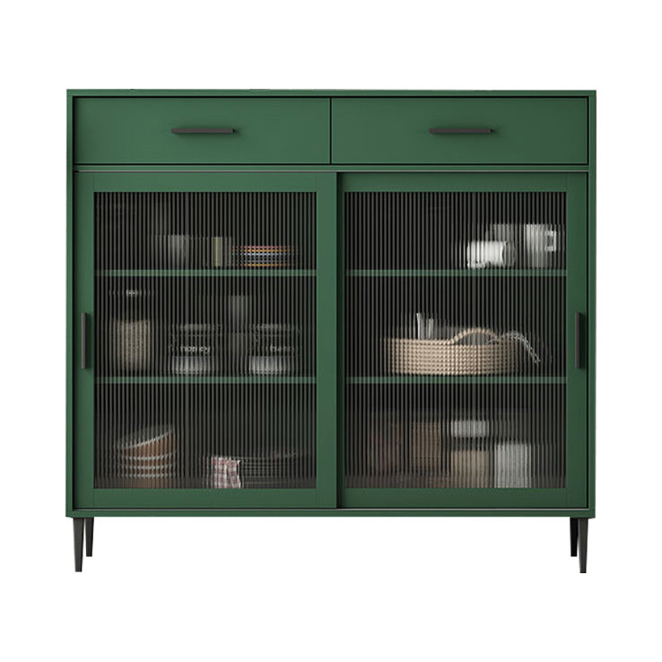 Verstelbare planken Dinerserver Moderne gefabriceerde houten server met schuifdeuren