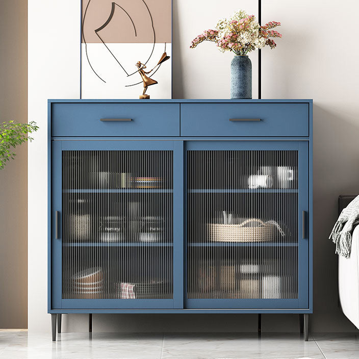 Verstelbare planken Dinerserver Moderne gefabriceerde houten server met schuifdeuren