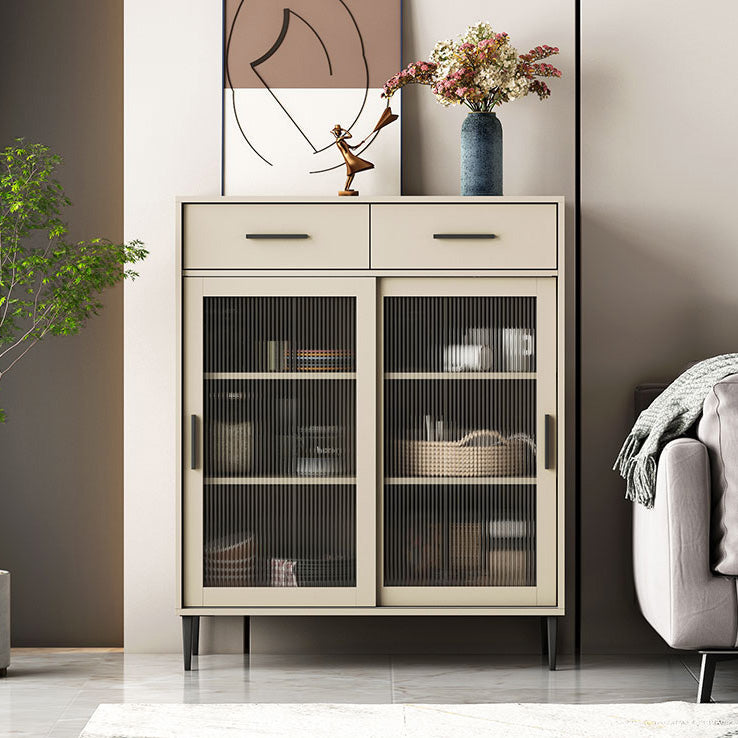 Verstelbare planken Dinerserver Moderne gefabriceerde houten server met schuifdeuren