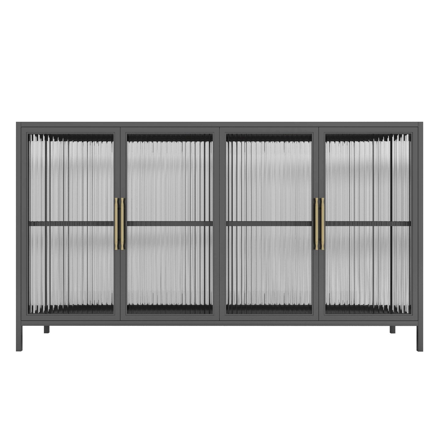 Armadio di sideboard di pietra sinterizzata di lussuoso stoccaggio con porte di vetro