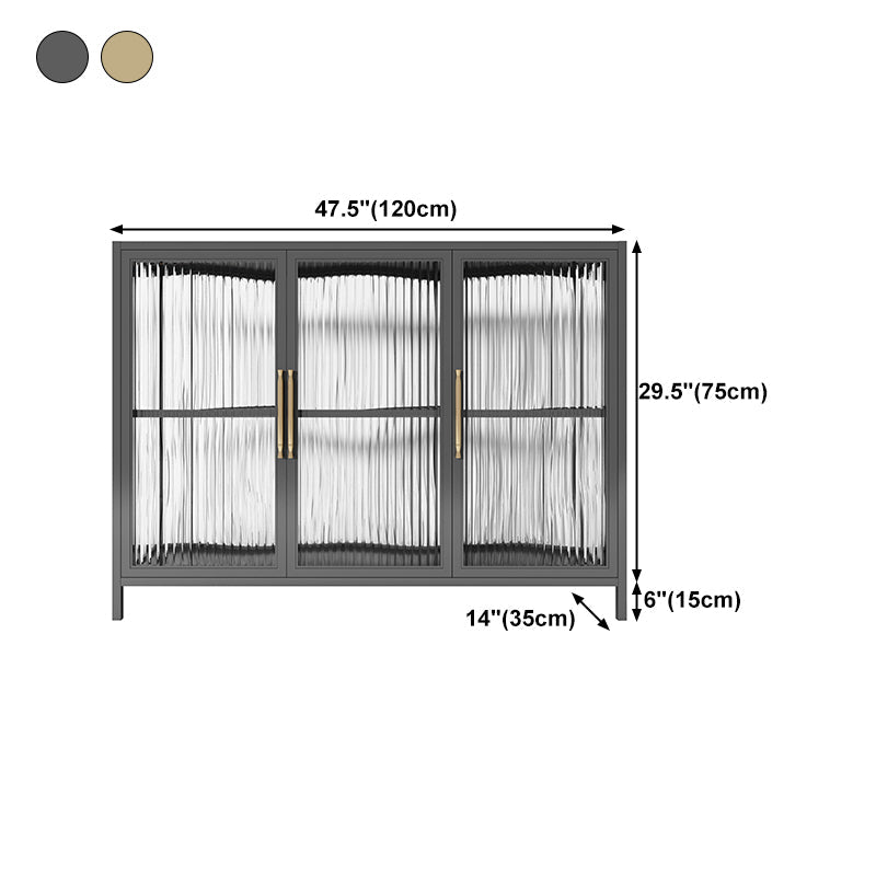 Armadio di sideboard di pietra sinterizzata di lussuoso stoccaggio con porte di vetro