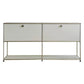 Contemporary White Sideboard Metal Dining Sideboard Table for Living Room Clearhalo 'buffet_sideboard' 'Buffets & Sideboards' 'furn' 'furn_buffet_sideboard' 'Furniture' 'Kitchen & Dining Furniture' 5388873