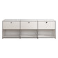 Contemporary White Sideboard Metal Dining Sideboard Table for Living Room 90"L x 16"W x 30"H Gloss White Clearhalo 'buffet_sideboard' 'Buffets & Sideboards' 'furn' 'furn_buffet_sideboard' 'Furniture' 'Kitchen & Dining Furniture' 5388882