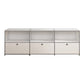 Contemporary White Sideboard Metal Dining Sideboard Table for Living Room 90"L x 16"W x 30"H Textured White Clearhalo 'buffet_sideboard' 'Buffets & Sideboards' 'furn' 'furn_buffet_sideboard' 'Furniture' 'Kitchen & Dining Furniture' 5388888