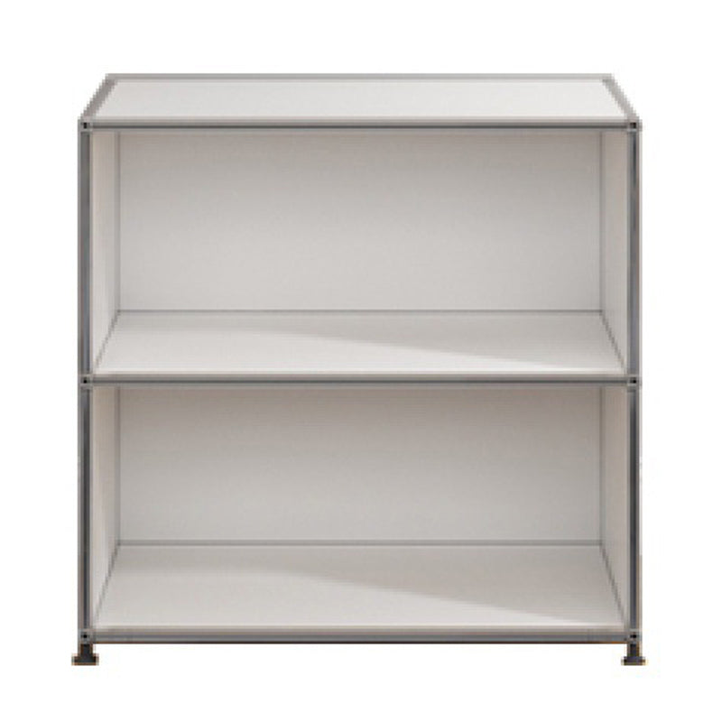 Contemporary White Sideboard Metal Dining Sideboard Table for Living Room 31"L x 16"W x 30"H Cream Clearhalo 'buffet_sideboard' 'Buffets & Sideboards' 'furn' 'furn_buffet_sideboard' 'Furniture' 'Kitchen & Dining Furniture' 5388890