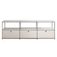 Contemporary White Sideboard Metal Dining Sideboard Table for Living Room 90"L x 16"W x 30"H Off-White Clearhalo 'buffet_sideboard' 'Buffets & Sideboards' 'furn' 'furn_buffet_sideboard' 'Furniture' 'Kitchen & Dining Furniture' 5388897