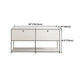 Contemporary White Sideboard Metal Dining Sideboard Table for Living Room Clearhalo 'buffet_sideboard' 'Buffets & Sideboards' 'furn' 'furn_buffet_sideboard' 'Furniture' 'Kitchen & Dining Furniture' 5388899