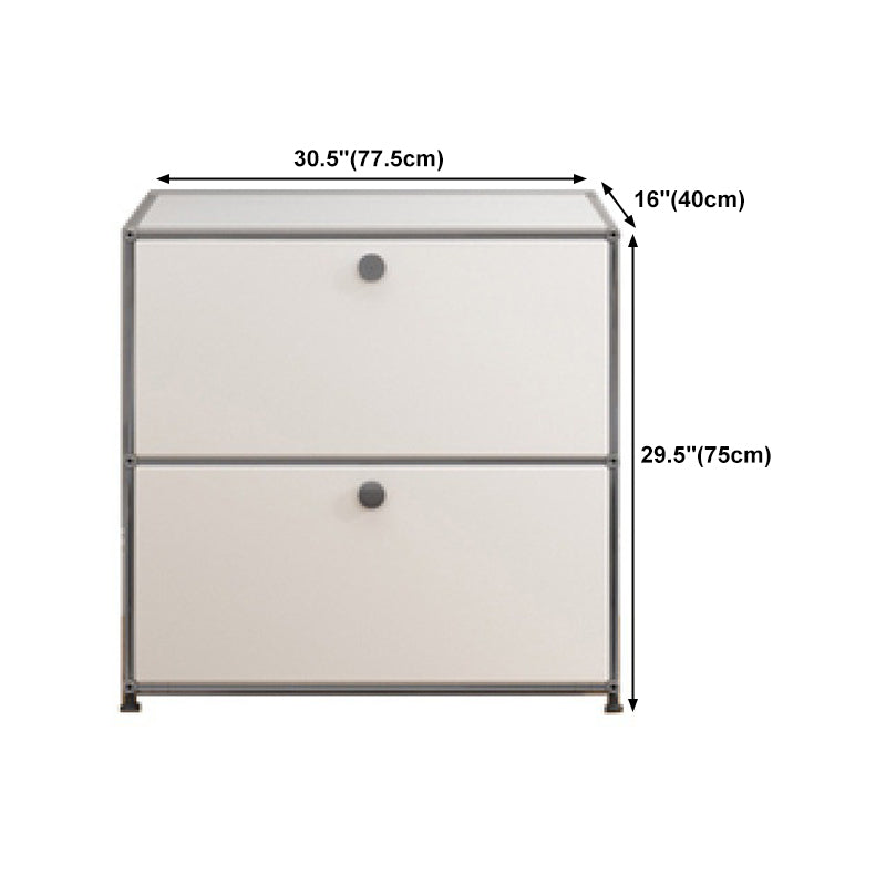 Contemporary White Sideboard Metal Dining Sideboard Table for Living Room Clearhalo 'buffet_sideboard' 'Buffets & Sideboards' 'furn' 'furn_buffet_sideboard' 'Furniture' 'Kitchen & Dining Furniture' 5388910