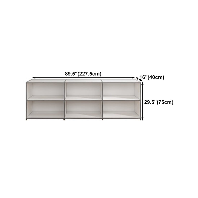 Contemporary White Sideboard Metal Dining Sideboard Table for Living Room Clearhalo 'buffet_sideboard' 'Buffets & Sideboards' 'furn' 'furn_buffet_sideboard' 'Furniture' 'Kitchen & Dining Furniture' 5388914