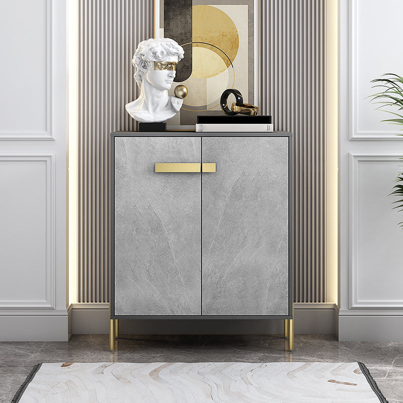 Sideboard in legno ingegnerizzato grigio moderno server da pranzo a scaffalatura regolabile per soggiorno