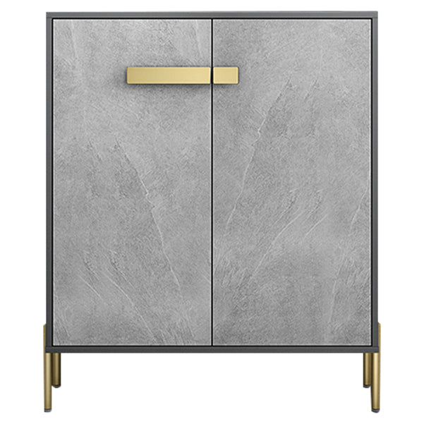 Sideboard in legno ingegnerizzato grigio moderno server da pranzo a scaffalatura regolabile per soggiorno