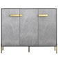 Sideboard in legno ingegnerizzato grigio moderno server da pranzo a scaffalatura regolabile per soggiorno