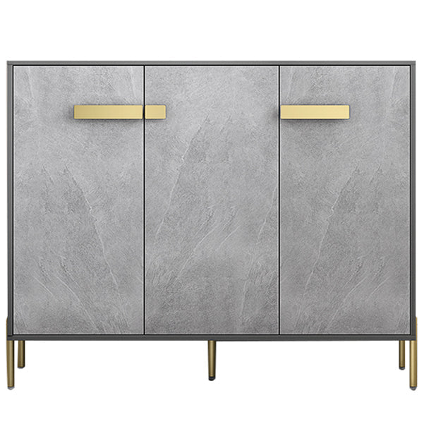 Sideboard in legno ingegnerizzato grigio moderno server da pranzo a scaffalatura regolabile per soggiorno