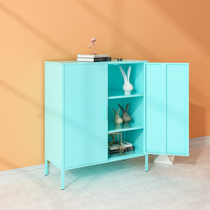 40 "H Steel Kitchen Sideboard Schrank moderner Buffet -Serverschrank mit Speicher