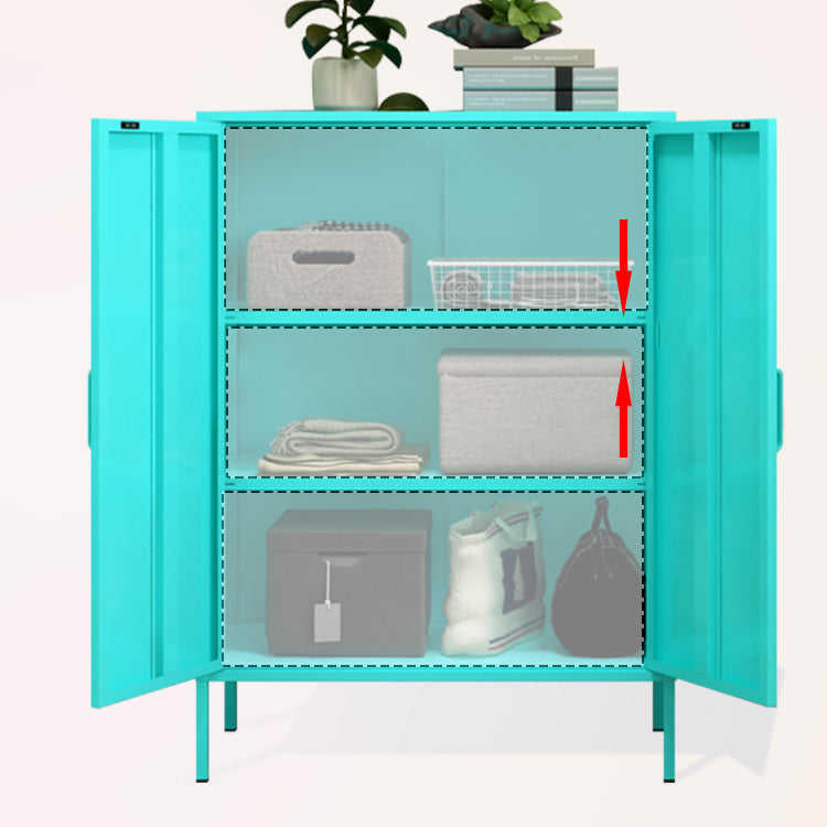 40 "H Steel Kitchen Sideboard Schrank moderner Buffet -Serverschrank mit Speicher