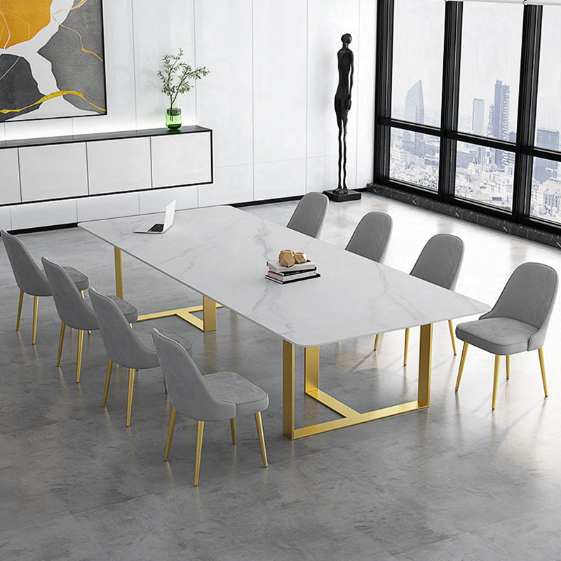 Moderner Büroschreibtisch weißer oberer rechteckiger Schreibtisch für Zuhause