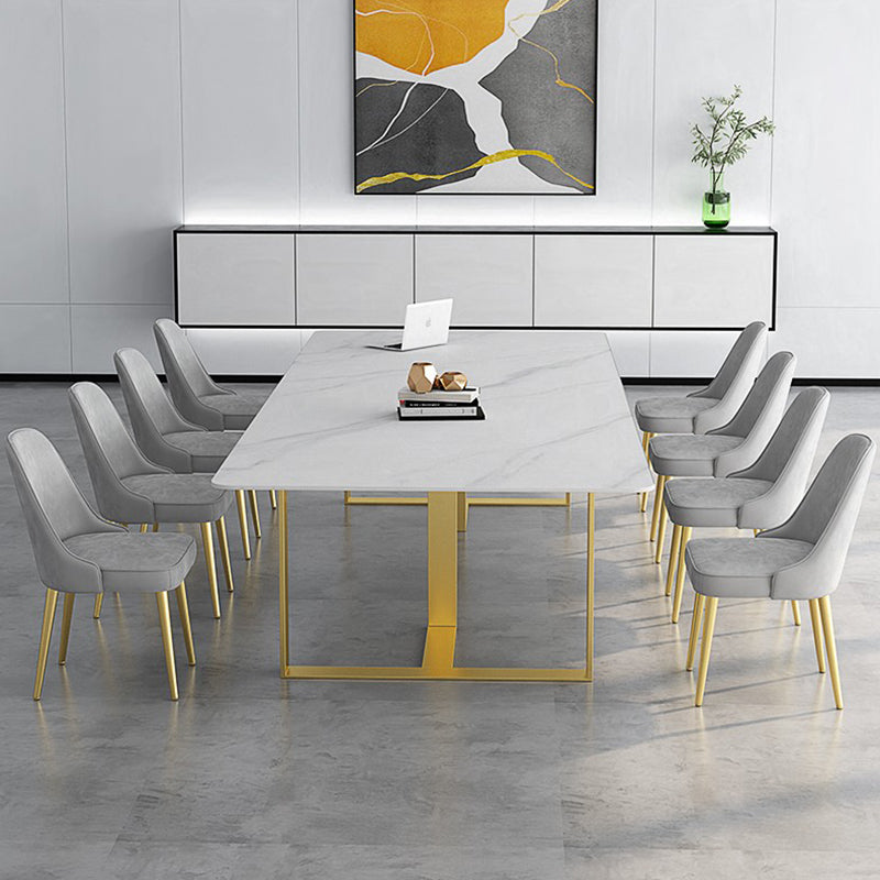 Moderner Büroschreibtisch weißer oberer rechteckiger Schreibtisch für Zuhause