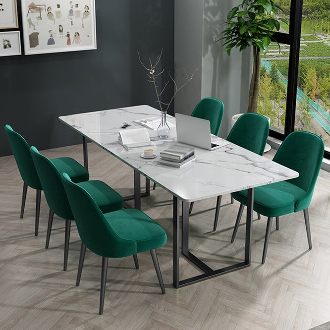 Moderner Büroschreibtisch weißer oberer rechteckiger Schreibtisch für Zuhause