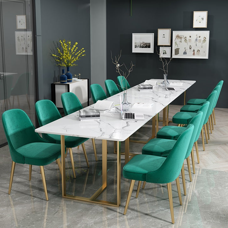 Moderner Büroschreibtisch weißer oberer rechteckiger Schreibtisch für Zuhause