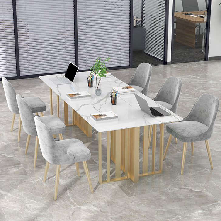 Industrial Style Writing Desk Rectangular Sintered Stone Office Desk without Chair Clearhalo 'furn' 'furn_office_desk' 'Furniture' 'Office Desks' 'Office Furniture' 'office_desk' 5389125