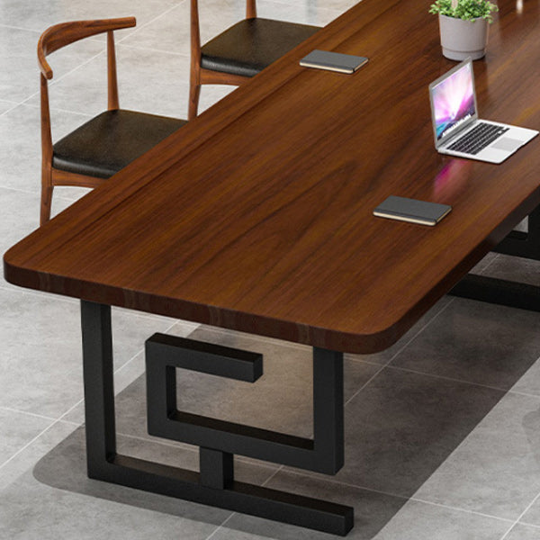 Curved Office Writing Desk Glam Style Solid Wood Office Desk Clearhalo 'furn' 'furn_office_desk' 'Furniture' 'Office Desks' 'Office Furniture' 'office_desk' 5389139