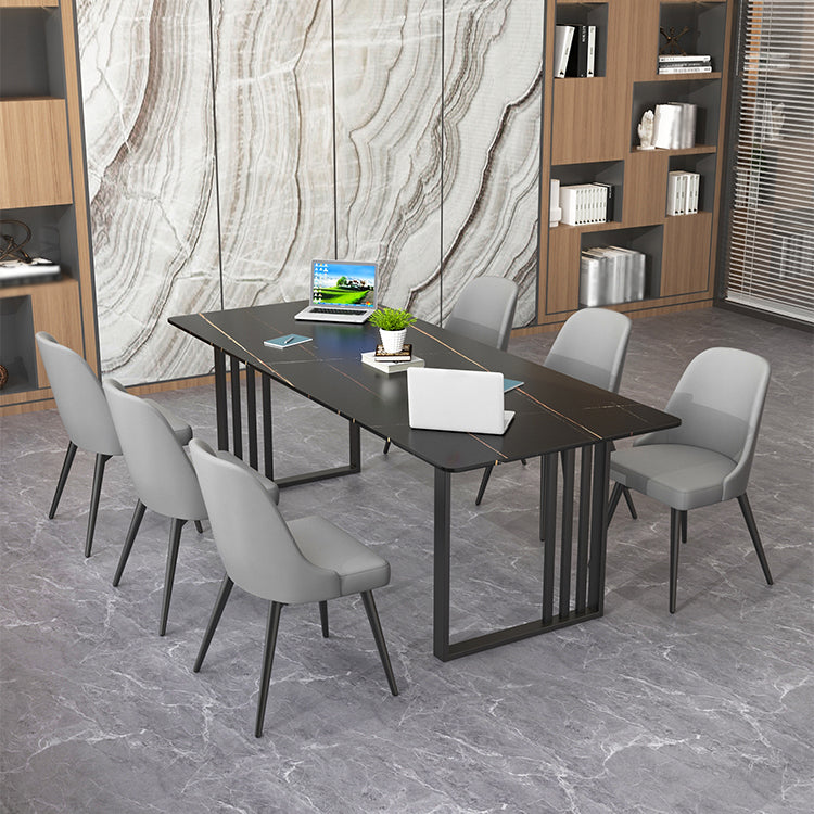 Industrial Style Office Desk Rectangular Sintered Stone Desk for Office Clearhalo 'furn' 'furn_office_desk' 'Furniture' 'Office Desks' 'Office Furniture' 'office_desk' 5389149