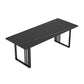 Industrial Style Office Desk Rectangular Sintered Stone Desk for Office Black Clearhalo 'furn' 'furn_office_desk' 'Furniture' 'Office Desks' 'Office Furniture' 'office_desk' 5389153