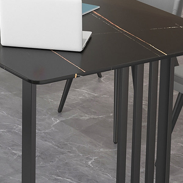Industrial Style Office Desk Rectangular Sintered Stone Desk for Office Clearhalo 'furn' 'furn_office_desk' 'Furniture' 'Office Desks' 'Office Furniture' 'office_desk' 5389154