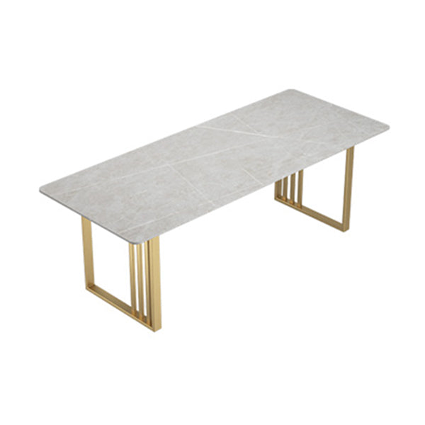 Industrial Style Office Desk Rectangular Sintered Stone Desk for Office Gray-Gold Clearhalo 'furn' 'furn_office_desk' 'Furniture' 'Office Desks' 'Office Furniture' 'office_desk' 5389156