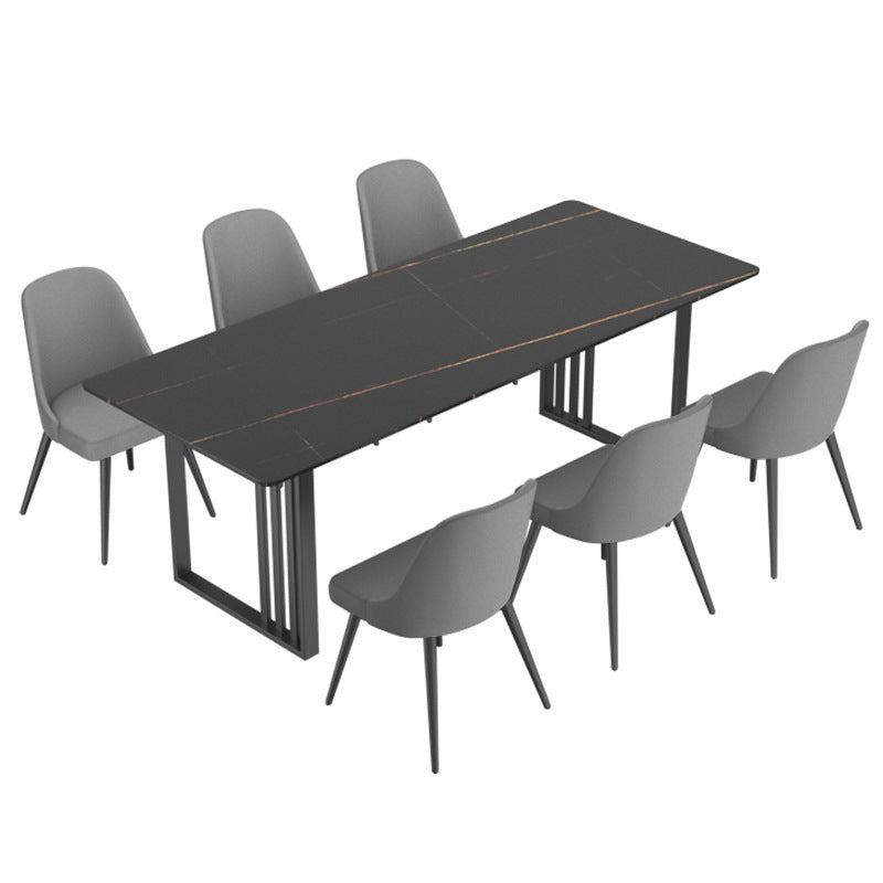 Industrial Style Office Desk Rectangular Sintered Stone Desk for Office Clearhalo 'furn' 'furn_office_desk' 'Furniture' 'Office Desks' 'Office Furniture' 'office_desk' 5389158