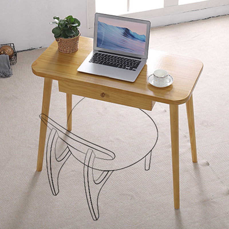 Bureau d'écriture en bois massif incurvé Style glamour 1 dessin de bureau de dessin