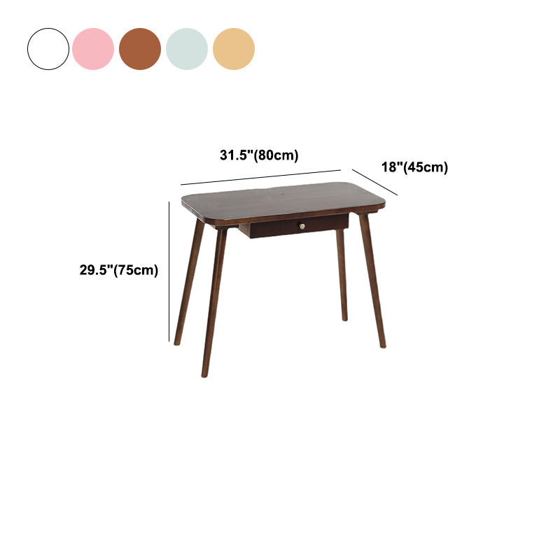 Bureau d'écriture en bois massif incurvé Style glamour 1 dessin de bureau de dessin