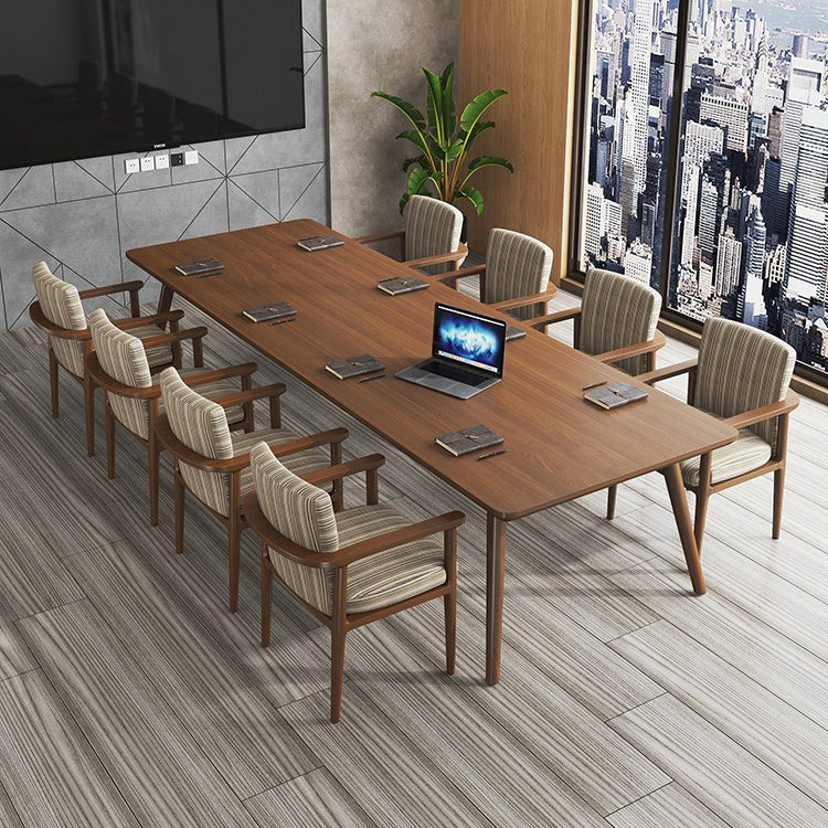 Mesa de reunión curva de la oficina en el hogar corrección de escritorio de estilo moderno