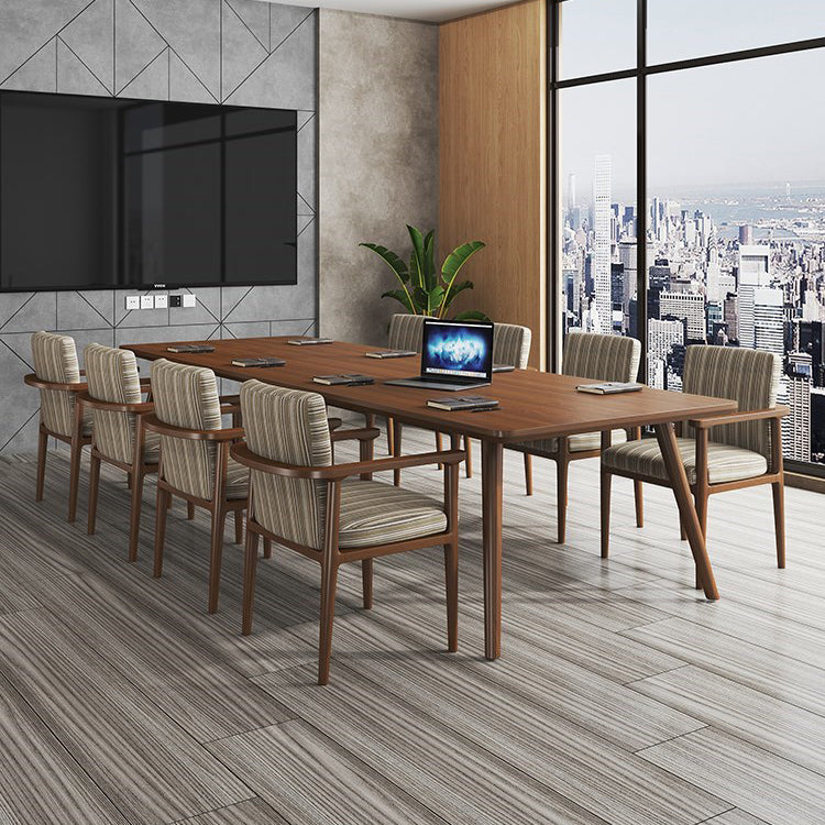 Mesa de reunión curva de la oficina en el hogar corrección de escritorio de estilo moderno