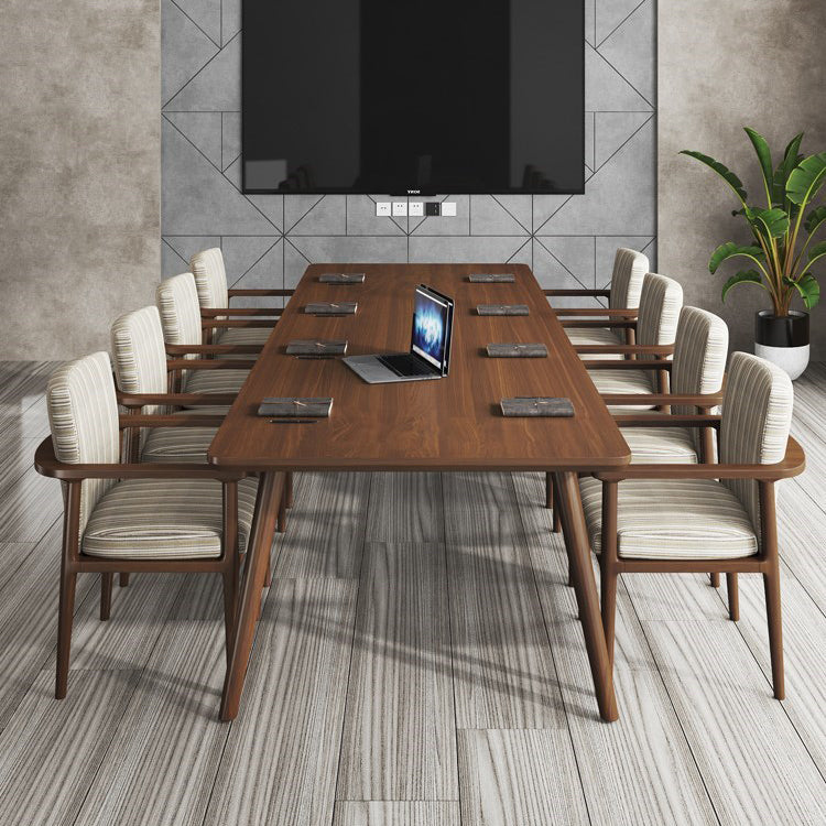 Mesa de reunión curva de la oficina en el hogar corrección de escritorio de estilo moderno