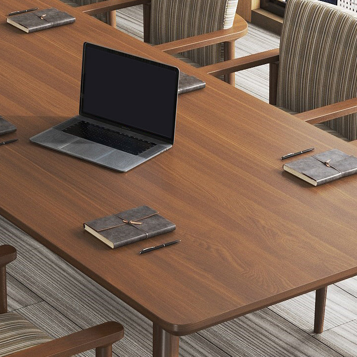 Mesa de reunión curva de la oficina en el hogar corrección de escritorio de estilo moderno