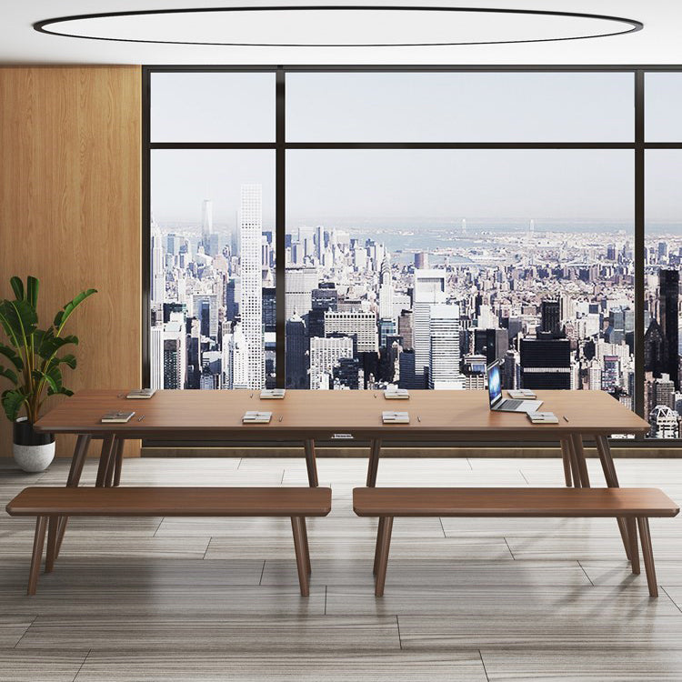 Mesa de reunión curva de la oficina en el hogar corrección de escritorio de estilo moderno