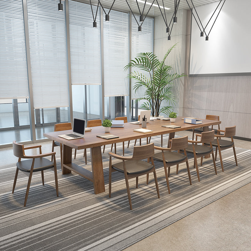 Rectangular Solid Wood Meeting Table Home Office Modern Writing Desk Clearhalo 'furn' 'furn_office_desk' 'Furniture' 'Office Desks' 'Office Furniture' 'office_desk' 5389250