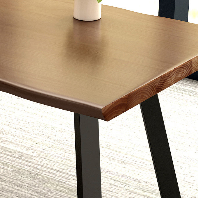 Modern Brown Top Office Desk Solid Wood Writing Desk for Home Clearhalo 'furn' 'furn_office_desk' 'Furniture' 'Office Desks' 'Office Furniture' 'office_desk' 5389269