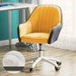 Contemporary Upholstered Arms Desk Chair Height-adjustable Office Chair Yellow-Gray White Clearhalo 'furn' 'furn_office_chair' 'Furniture' 'Office Chairs' 'Office Furniture' 'office_chair' 5389279