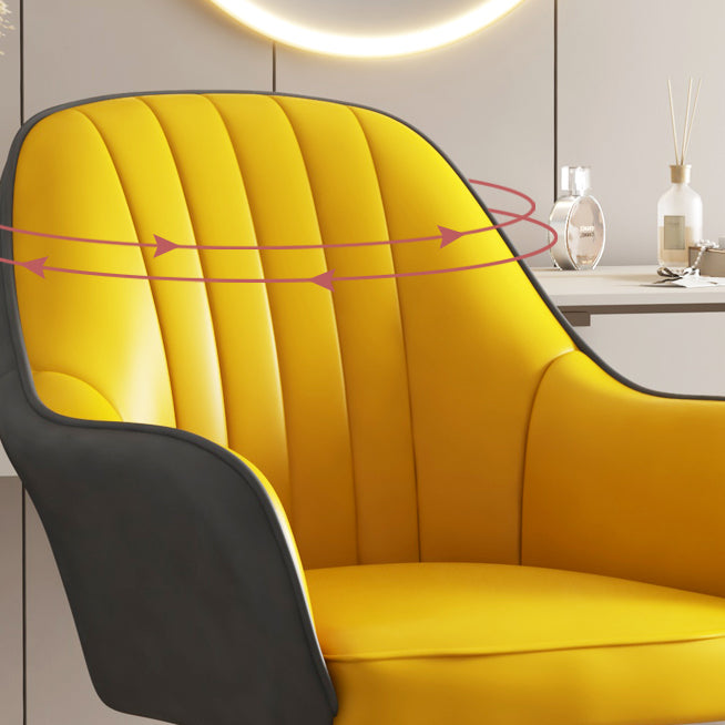 Contemporary Upholstered Arms Desk Chair Height-adjustable Office Chair Clearhalo 'furn' 'furn_office_chair' 'Furniture' 'Office Chairs' 'Office Furniture' 'office_chair' 5389294