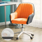 Contemporary Upholstered Arms Desk Chair Height-adjustable Office Chair Gray-Orange White Clearhalo 'furn' 'furn_office_chair' 'Furniture' 'Office Chairs' 'Office Furniture' 'office_chair' 5389301