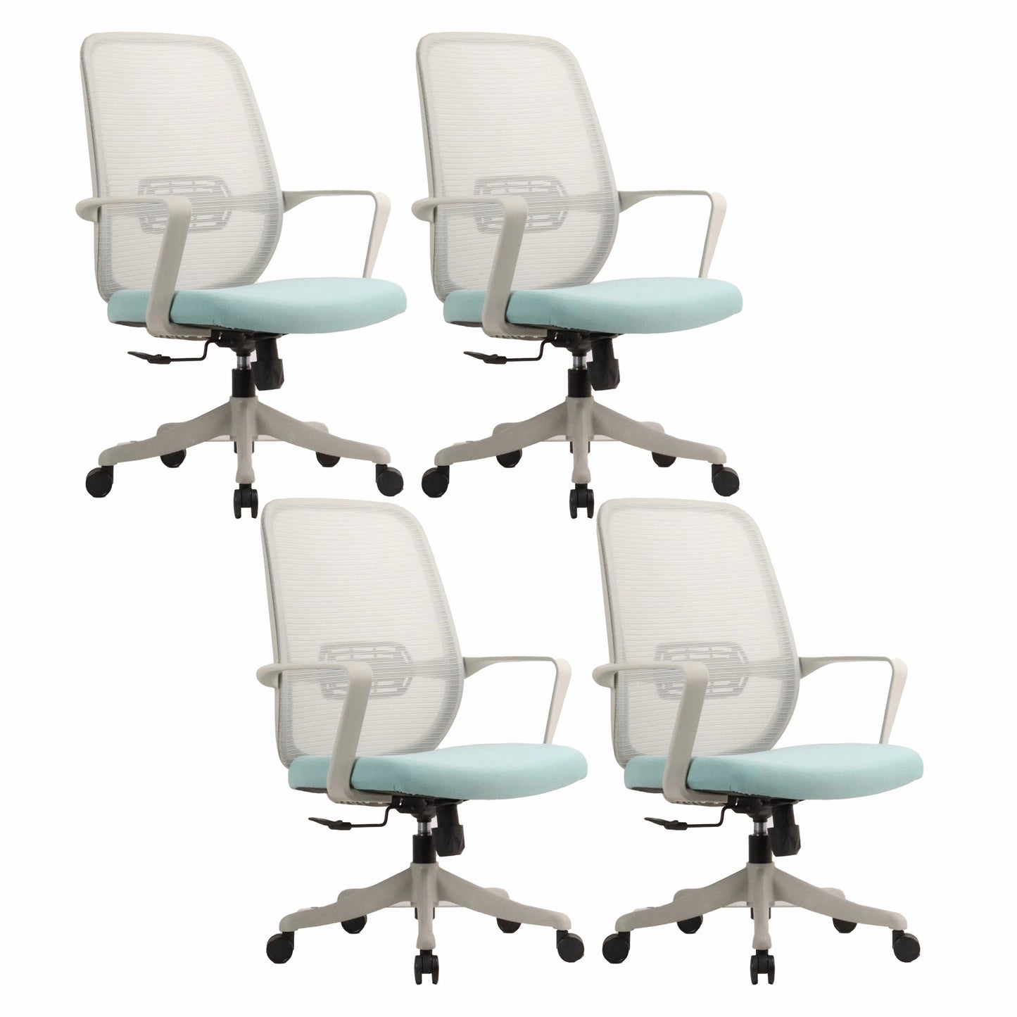 Ergonomische mesh bureau stoel hedendaags thuiskantoor vaste wapenstoel stoel