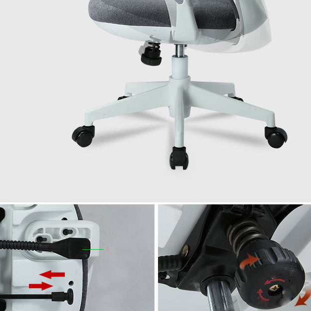 Ergonomische mid -back bureau stoel verstelbare Swivel Burey Chair met wielen