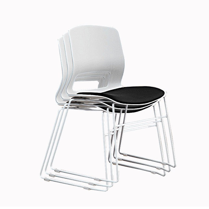 Eigentijdse armloze bureaustoel geen pijnlijke ergonomische stoel